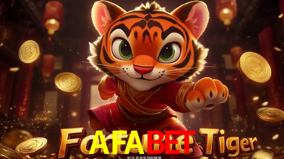 O carismático mascote do jogo de slot Fortune Tiger, um tigre fofo em pose de artes marciais, pronto para trazer sorte e multiplicadores de ganhos no cassino online AFABET.