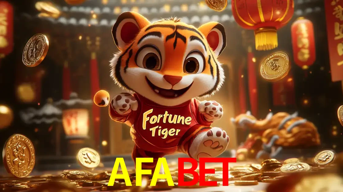 O alegre personagem do Fortune Tiger correndo sobre um caminho de moedas de ouro, simbolizando os grandes prêmios e a diversão do popular jogo de slot do AFABET.