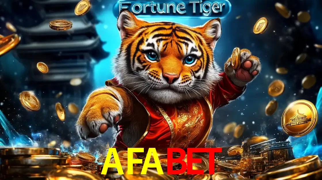 Imagem promocional do jogo de slot Fortune Tiger, com um tigre majestoso em traje tradicional cercado por uma fortuna em moedas de ouro, disponível agora no cassino AFABET.